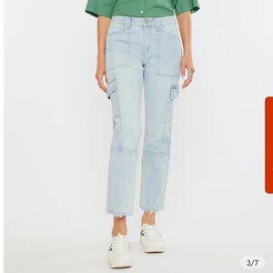 KanCan Felicity High Rise Slim Straight Leg Cargo Pants